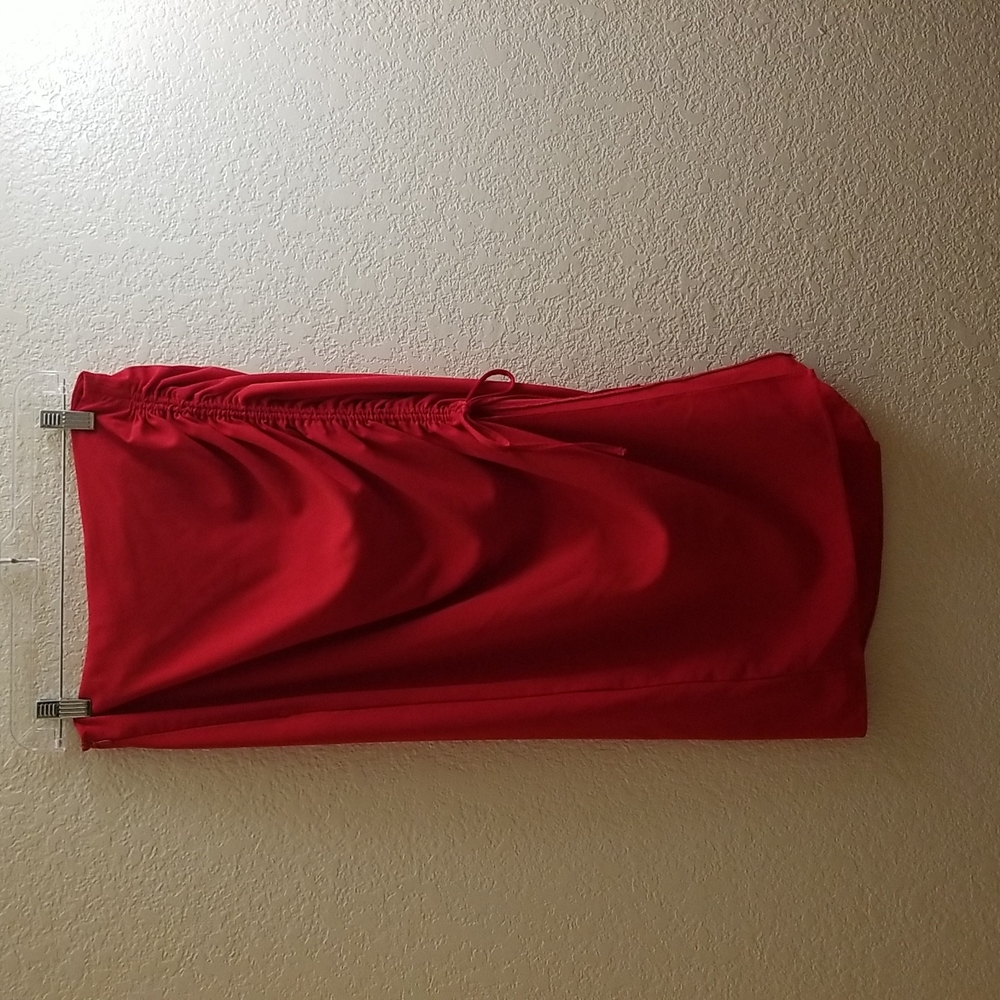 Zara red pencil split skirt - Size L
